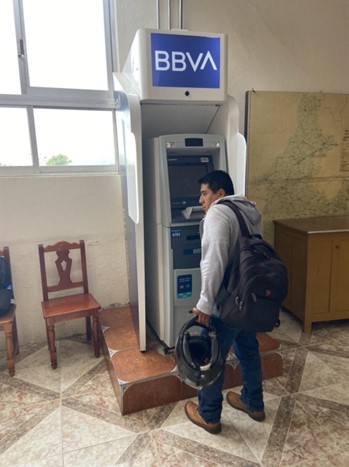 Figure 1. ATM in Hueytamalco, an hour from El Progreso.