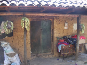 view of front of home with run down entrance